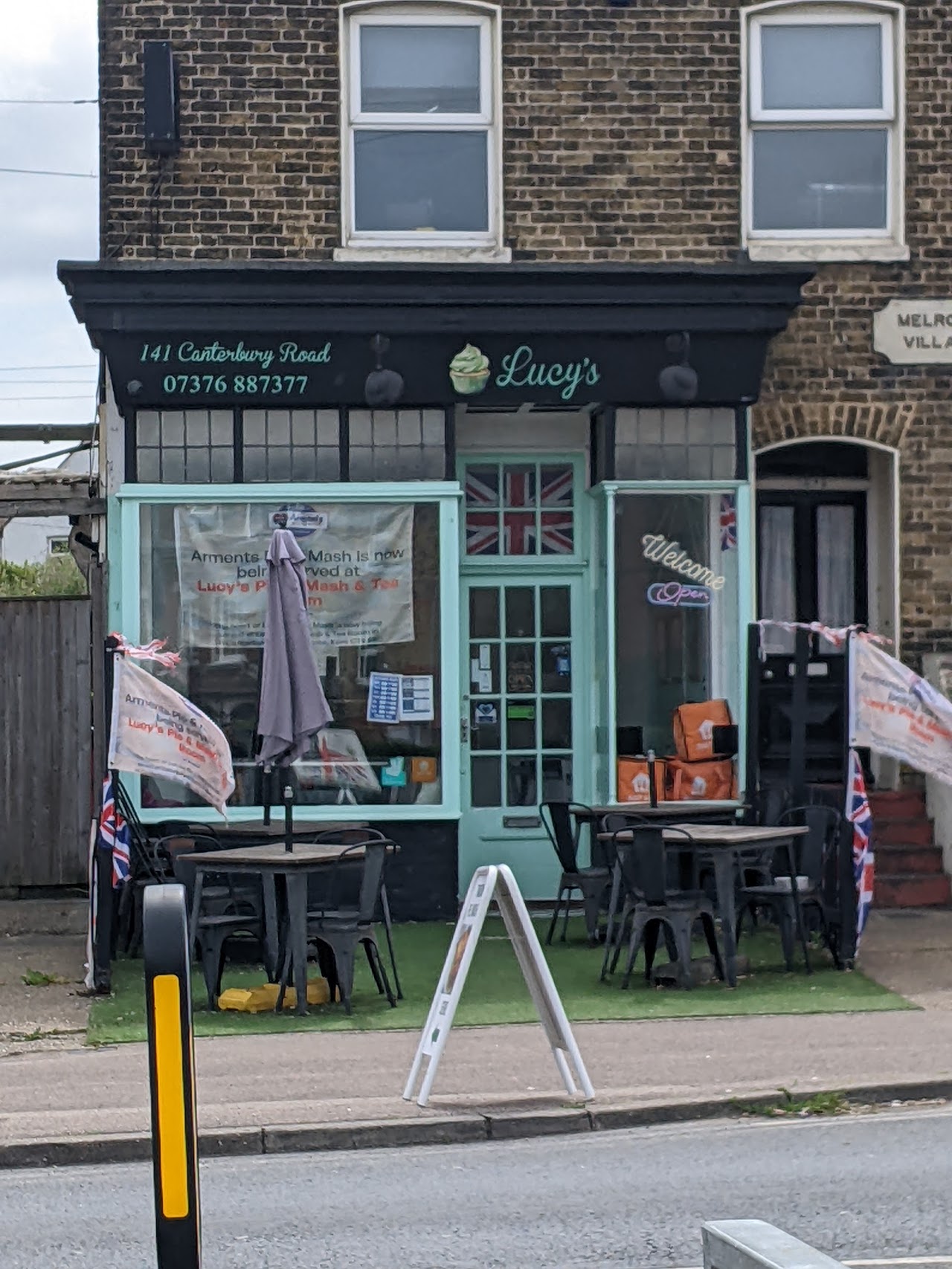 Lucy’s pie and mash and tea room interior